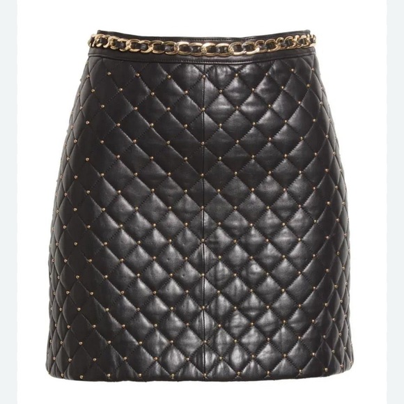 ミニスカート ALICE + OLIVIA Olivia Chain Mini Skirt(Black/Gold) Jalen Chain Mini Skirt In Black/gold | Alice + Olivia